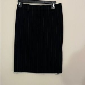 BCBGMaxAzria Black Pinstripe Pencil Skirt